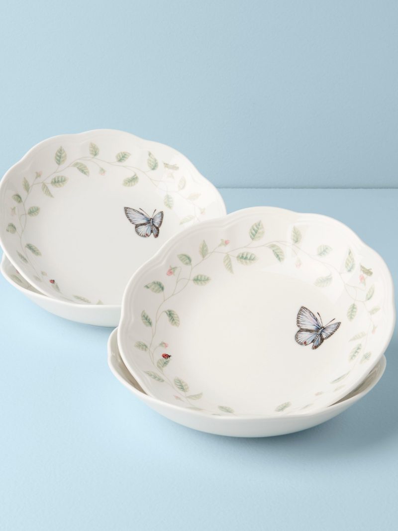 Butterfly Meadow 4-Piece Pasta Bowl Set