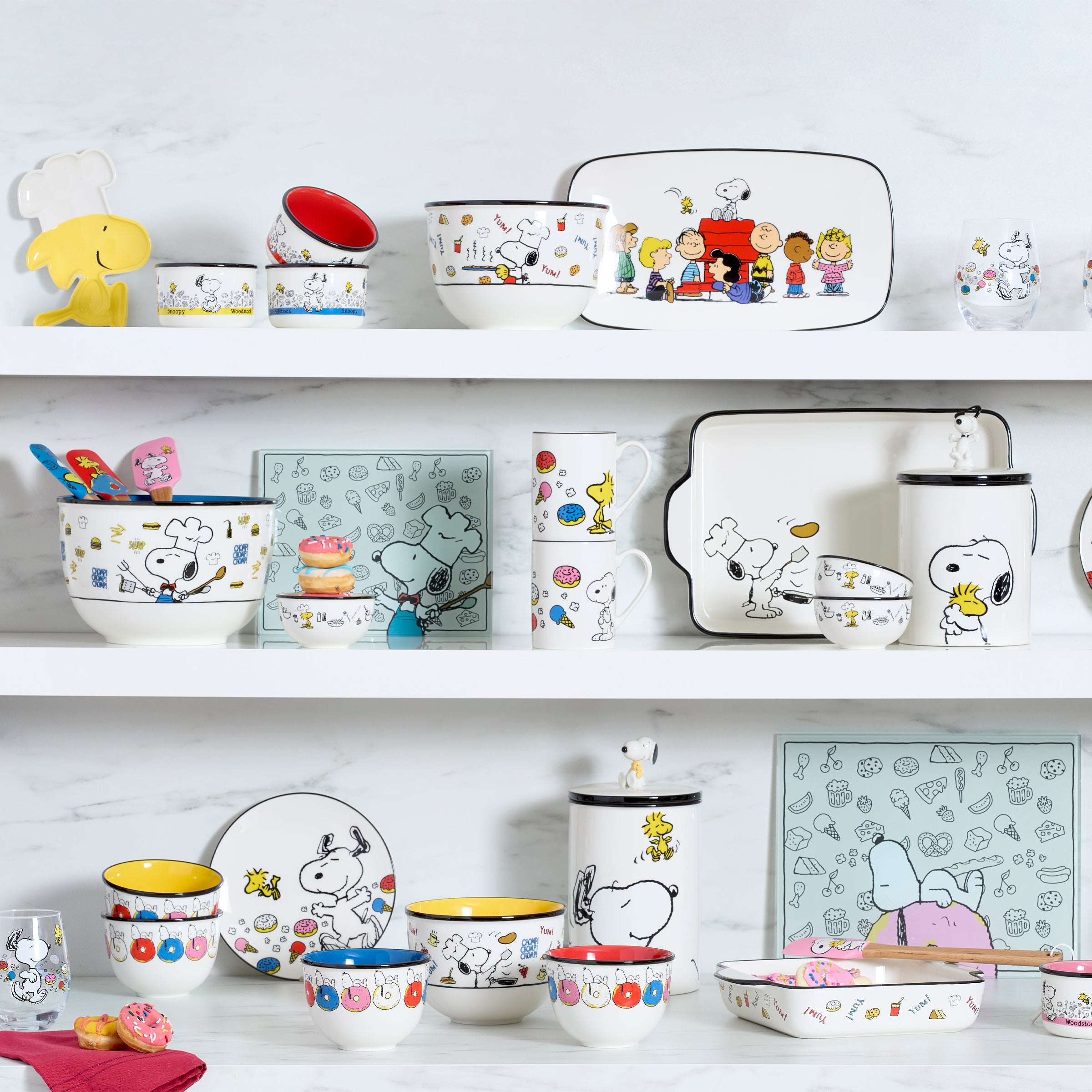 Chef Snoopy Accent Plates - Set of 4
